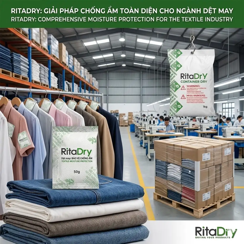 Ứng Dụng Gói Hút Ẩm Silica Gel Trong Ngành May Mặc