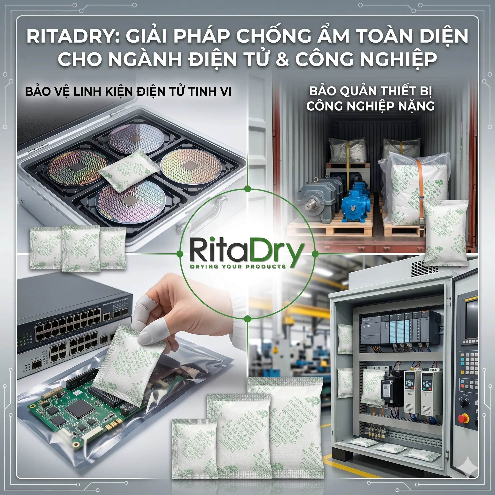 Ứng Dụng Gói Hút Ẩm Silica Gel Điện Tử | Chống Ẩm – Bảo Vệ Linh Kiện