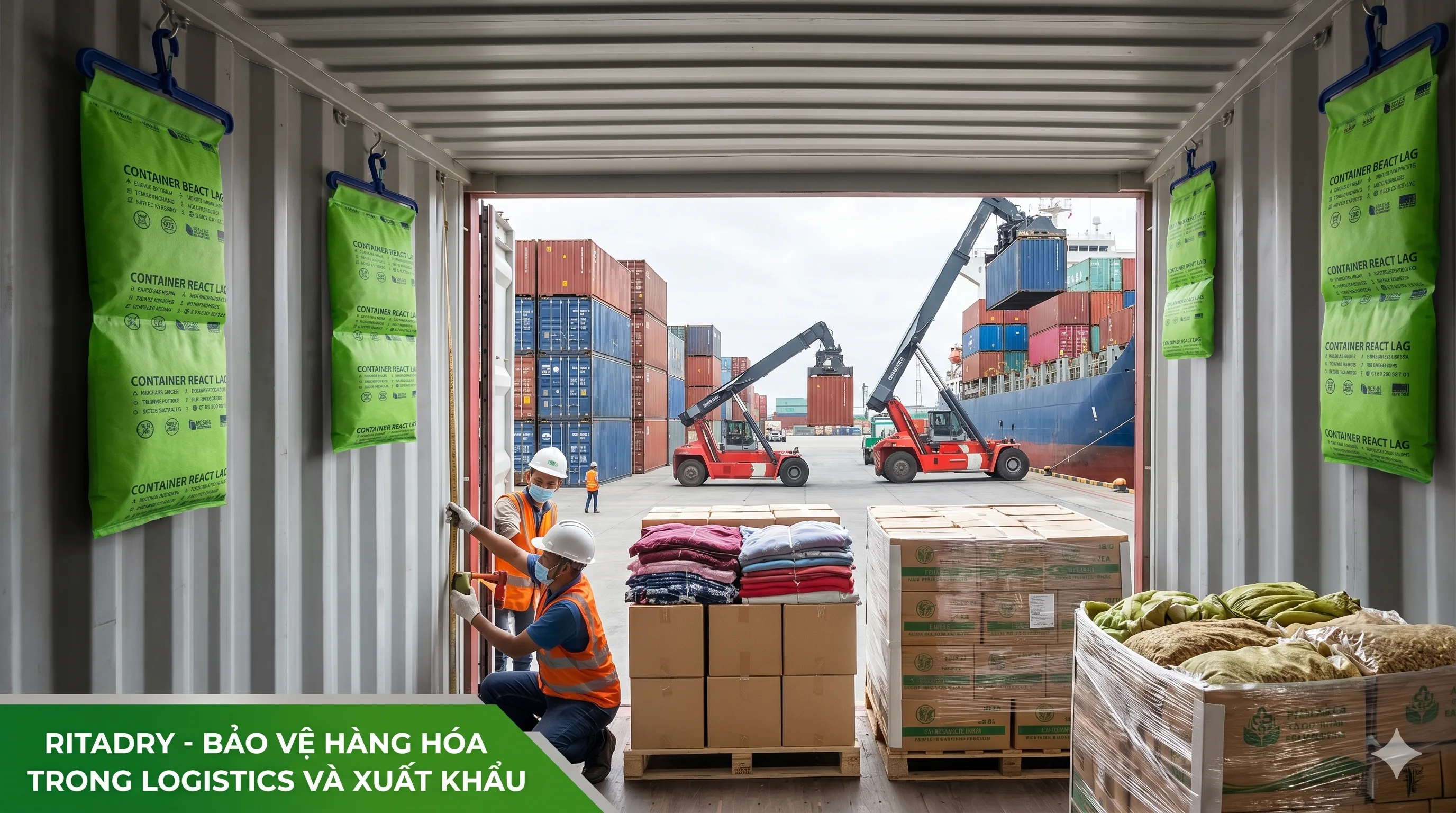 Giải pháp hút ẩm trong Container phục vụ ngành xuất nhập khẩu