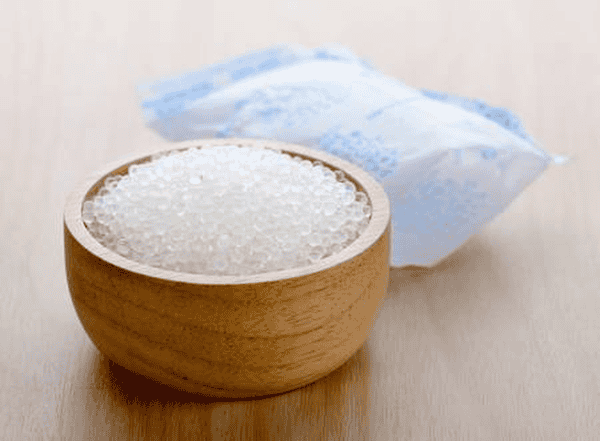 Silica gel in wood case